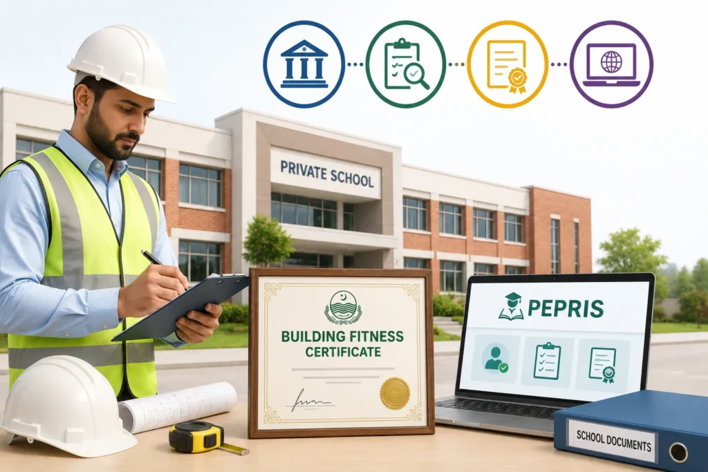 building fitness certificate notification for private schools in punjab