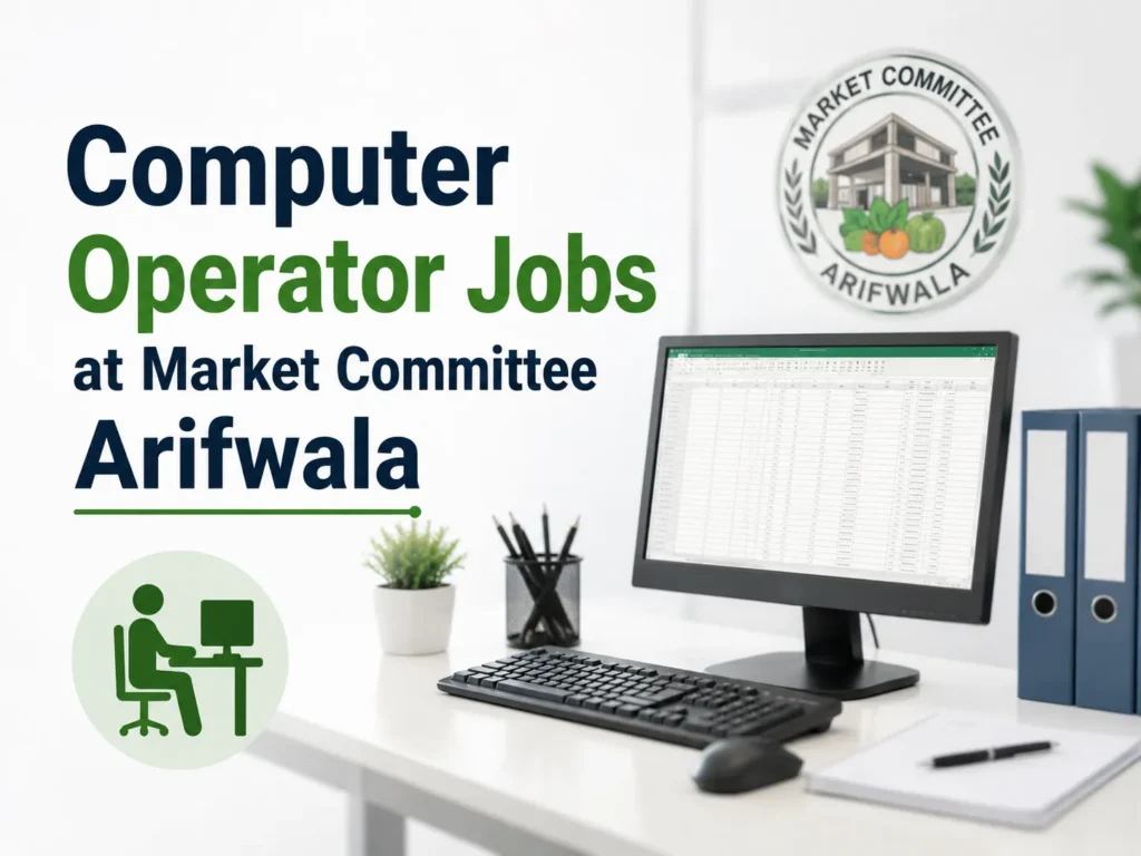 Computer Operator Jobs at Market Committee Arifwala 2026 computer operator jobs at market committee arifwala