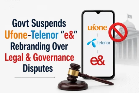 Govt Suspends Ufone-Telenor “e&” Rebranding Over Legal & Governance Disputes govt suspends ufone telenor e& rebranding over legal & governance disputes