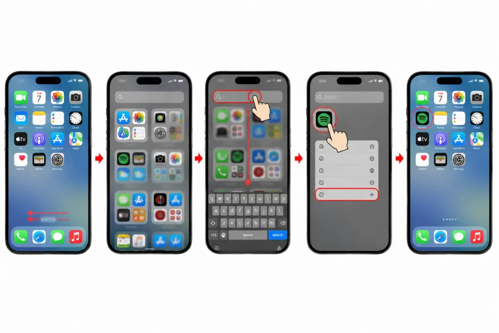 how to bring an app back to the home screen
