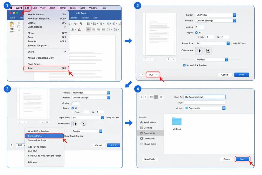how to convert word files into pdf
