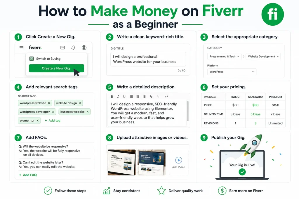 how to make money on fiverr as a beginner