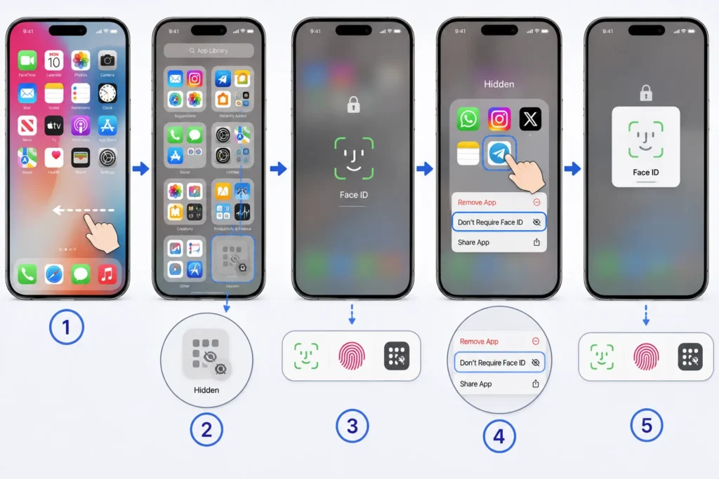 how to unhide an app from the hidden folder