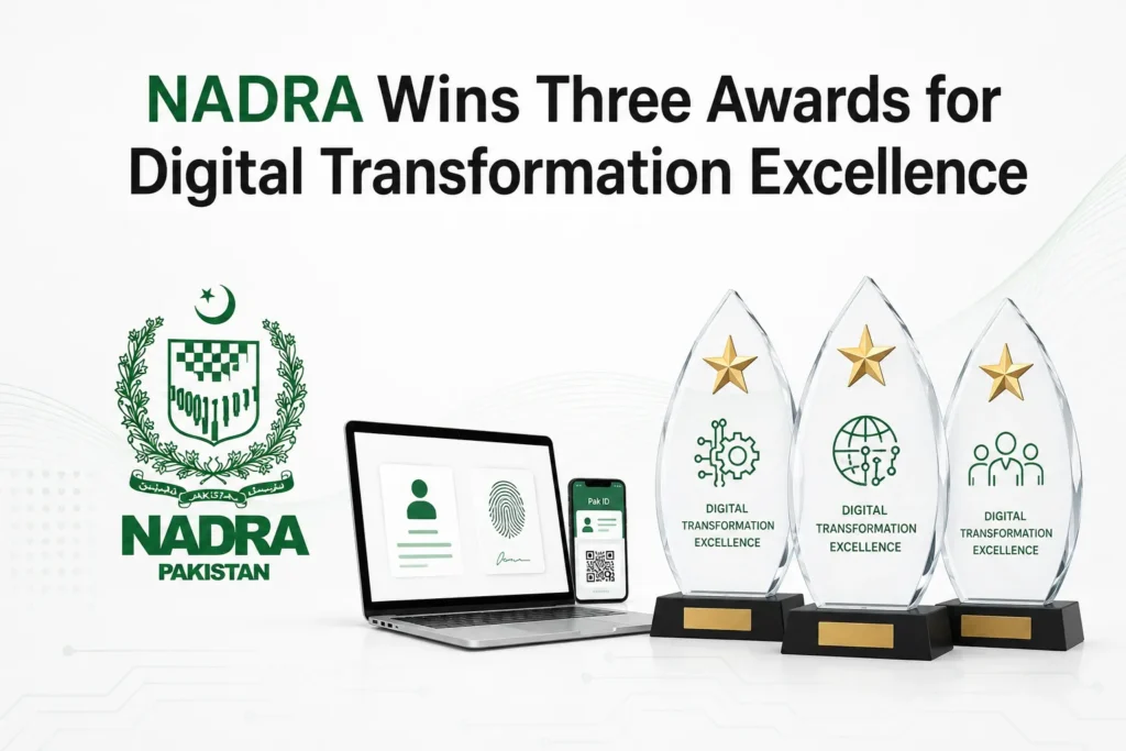 NADRA Wins Three Awards for Digital Transformation Excellence nadra wins three awards for digital transformation excellence