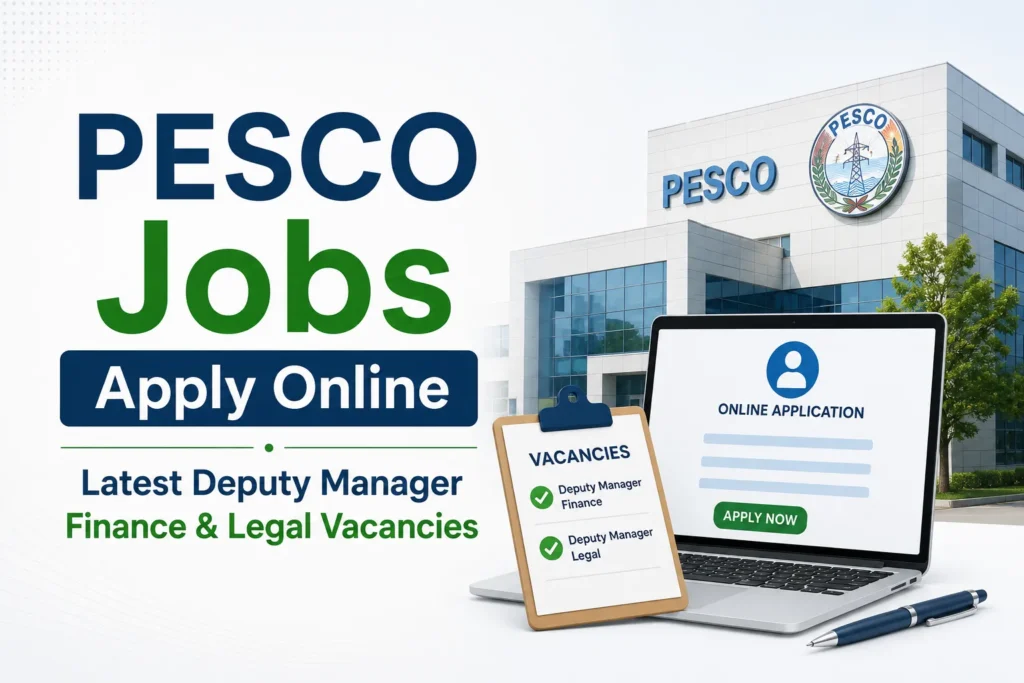 PESCO Jobs 2026 Apply Online – Latest Deputy Manager Finance & Legal Vacancies pesco jobs apply online – latest deputy manager finance & legal vacancies