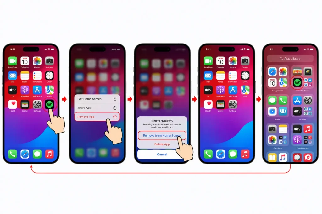 remove from home screen (lighter option)