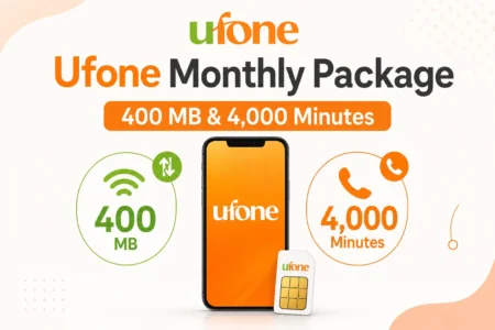 Ufone Monthly Package – 400 MB & 4,000 Minutes ufone monthly package – 400 mb & 4,000 minutes