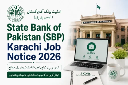 State Bank of Pakistan (SBP) Karachi Job Notice 2026 state bank of pakistan (sbp) karachi job notice